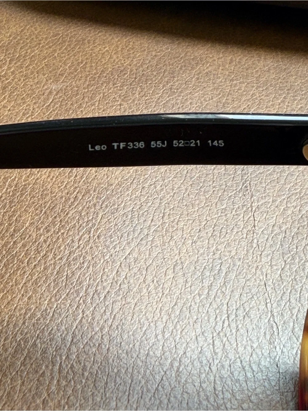 Authentic Tom Ford Leo TF336 55J Havana Black Rectangle Sunglasses Unisex